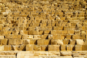 Stone blocks of Khufu pyramid in Egypt